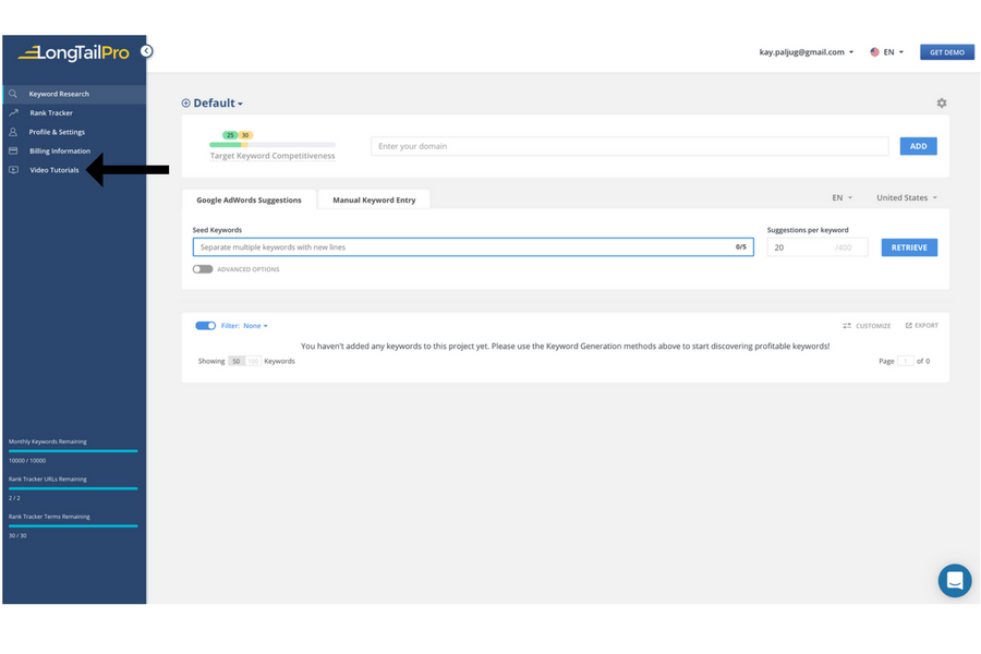 How to Use Long Tail Pro - Tutorial - Step 10